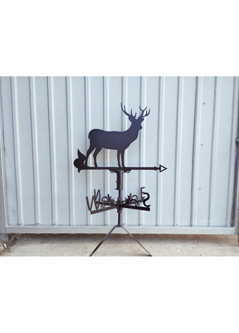 Флюгер на будинок Олень, флюгер на дах з металу 2 мм. No Brand (368896750)