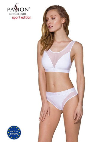 Белый демисезонный трусики с прозрачной вставкой ps002 panties white, size s Passion