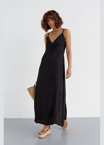 Летний женский летний сарафан с открытой спиной Liton однотонный