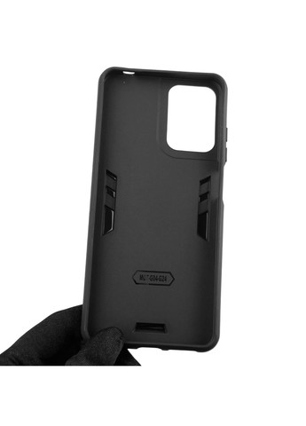 Чехол для телефона Moto G04 (XT2421-2) бронированный с кольцом-держателем на моторола г04 чёрный Motorola (366231272)