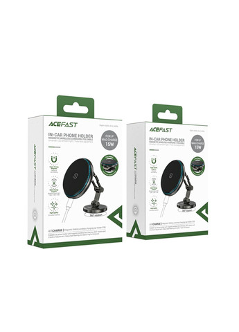 Автодержатель для мобильного D30 magnetic folding wireless charging car holder Black (6974316283089) Acefast (303337531)