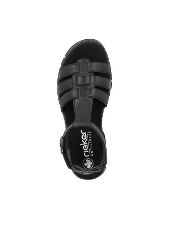 Черные босоножки (р) кожа 0-1-1-v-4255-00 Rieker с ремешком