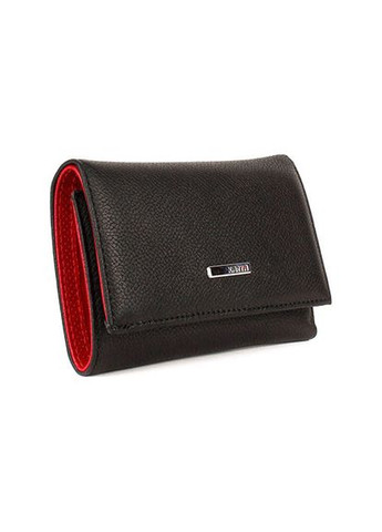 Гаманець жіночий шкіряний чорно-червоний 1063-4546 Karya (336377863)