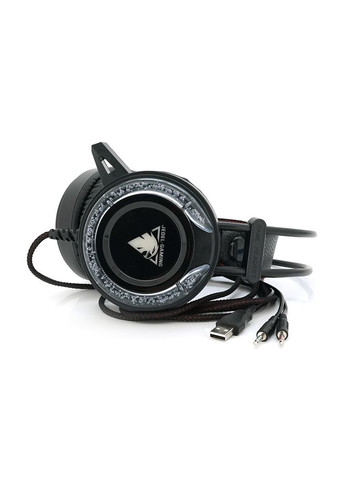 Наушники ведущие с подсветкой GH232, с микрофоном, Black, Box Jedel (314778147)