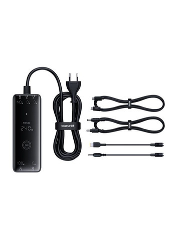 Сетевое зарядное устройство для Desktop Fast Charger 3C+U+DC 240W EU Cluster (P10163901113-00) Baseus Digital GaN Intelligent (361871359)