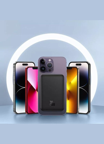 Зовнішній акумулятор MagSafe — бездротовий Power Bank 5000 mAh 20 W (PPCXM05) чорний Baseus (306423363)