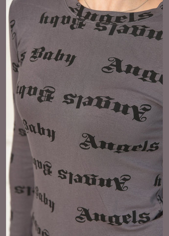 Лонгслів жіночий сірого кольору Let's Shop (346390934)