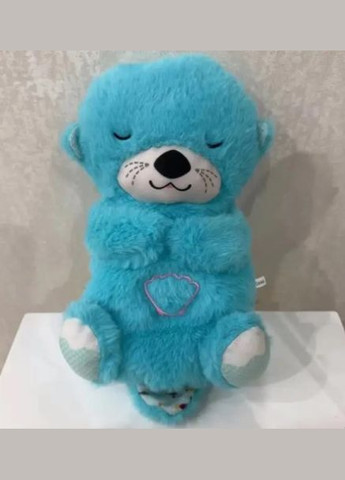 Дышащая выдра плюшевая мягкая интерактивная игрушка-ночник Голубая No Brand (311617300)