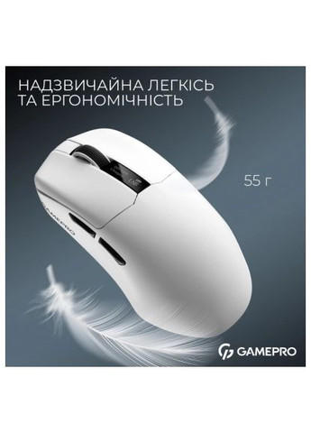 Мишка (GM023W) GAMEPRO Asgard Thor Wireless/Bluetooth/USB White (366693675)
