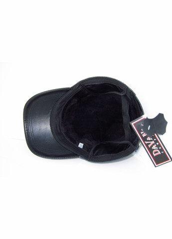 Мужская зимняя из натуральной кожи черная на натуральном мехе DAVANI 00236 No Brand кепка немка (315702931)