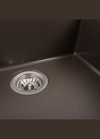 Гранітна мийка для кухні 5444 OASIS матова Темна скеля Platinum (269793035)