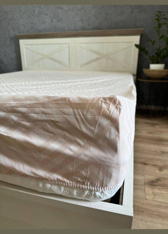 Простирадло на резинці Бязь Gold 200х180х20 см + наволочки 50х70 см 2 шт Рожевий (П4К-les-rezinka-003-01 50х70) No Brand (315734308)