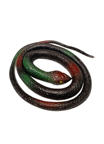 Гумова змія 70 см Чорна з плямами кольорові 1шт No Brand (342065364)