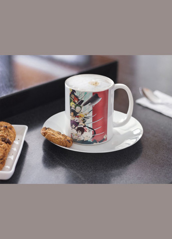 Білий кухоль (чашка) з аніме принтом "Пекельний рай Hell's Paradise Jigokuraku Габімару Юдзуріха Сагірі" Push IT Кавун Чашка (316111950)