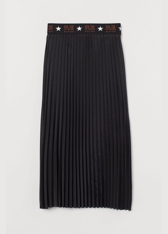 Черная с надписью юбка H&M