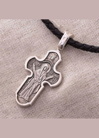 Срібний православний хрест (чорніння) 131117 Oniks (264023960)