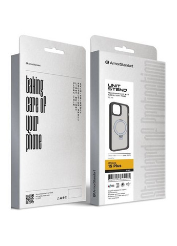 Чехол для мобильного телефона (ARM70572) ArmorStandart Unit Stand Apple iPhone 15 Plus Black (326591150)