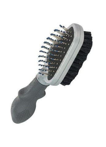 Расческа-щетка для кошек и собак, двухсторонняя, с резиновой ручкой и защитными шариками (691663) Furminator (330222355)