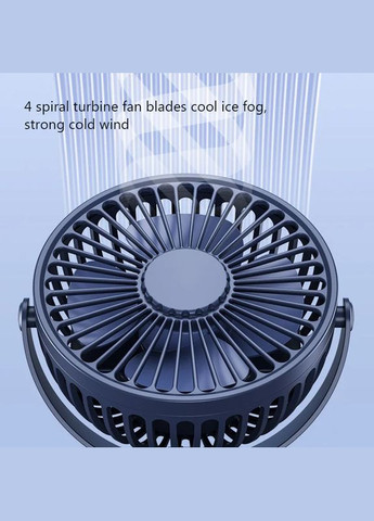 Портативний міні-вентилятор з потужним акумулятором| USB, 3 швидкості | 720° ручне регулювання | Із затискачем Monocrystal (334878741)