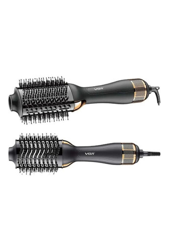 Фен щётка стайлер для волос с ионизацией и насадками для завивки и укладки волос 1200Вт V-492 Black VGR (350349331)