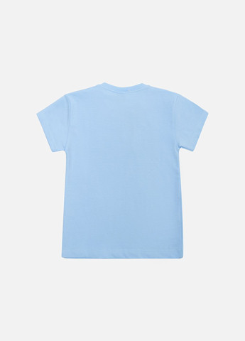Голубая летняя футболка для мальчика цвет голубой цб-00223143 Galilatex
