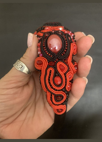 Обруч сутажний червоно чорний No Brand (331288543)