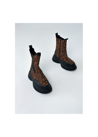 ботинки высокие (челси) весна/осень на байке леопард натуральный нубук р.38 (astra682) Vm-Villomi