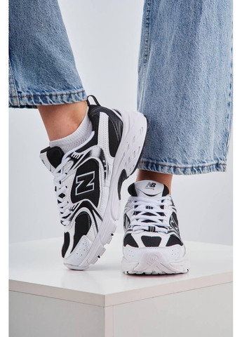 Чорні Осінні кросівки чоловічі new balance 530 white black v2 premium нью беланс 530 No Brand