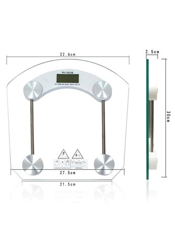 Весы напольные до 180 кг. AT-2003B/Стеклянные квадратные весы для взвешивания человека. Domotec (367060024)