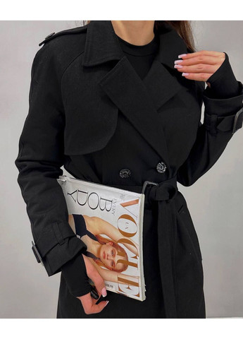 Тренч жіночий із котону на підкладці — класичний фасон (заміри в описі) GD/GL Модний простір на гудзиках демісезон (368760498)