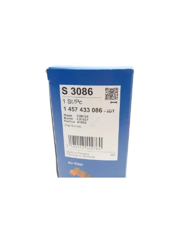 Воздушный фильтр Alfa Romeo 147/156/GT 1.9 JTDM 01-10 1 457 433 086 (opt-om) Bosch (381473458)