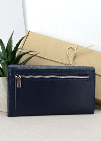 Подарочный женский набор №91: кошелек Leona + обложка на паспорт (синий питон) HandyCover (283323782)