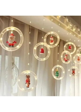 Гірлянда штора "Круги та кулі" 3м тепле біле світло Zibi (363833430)