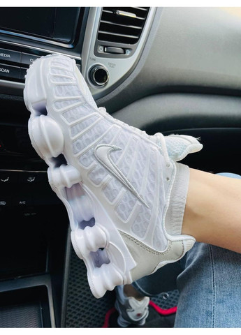 КРОССОВКИ ЖЕНСКИЕ NIKE SHOX WHITE GREY НАЙК ШОКС No Brand серые демисезоны (368854967)