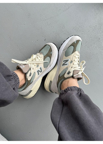 Сірі Осінні кросівки чоловічі new balance 993 beige mint grey нью беланс 993 No Brand