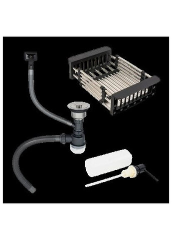 Кухонна мийка Handmade PVD чорна HS54*48 (3.0/1.0 мм) декор Kraft (369475034)