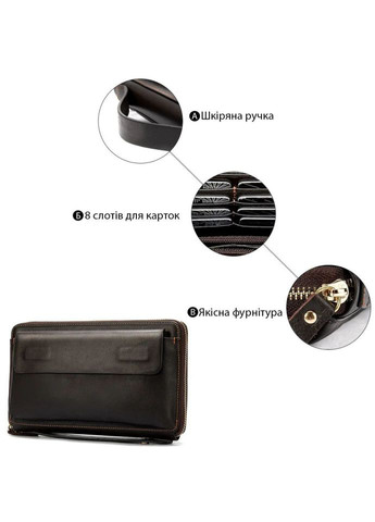 Мужской клатч кожаный bx9043br коричневий Bexhill (298683664)