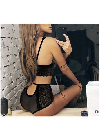 Білий демісезонний сексуальний комплект сандра високі трусики No Brand