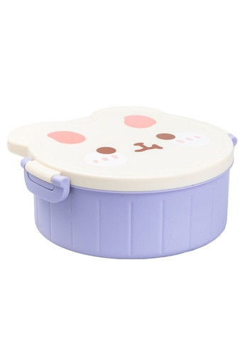 Ланч-бокс детский со столовыми приборами Rabbit 18* 18* 7 см, сиреневый TS Kitchen (322594465)