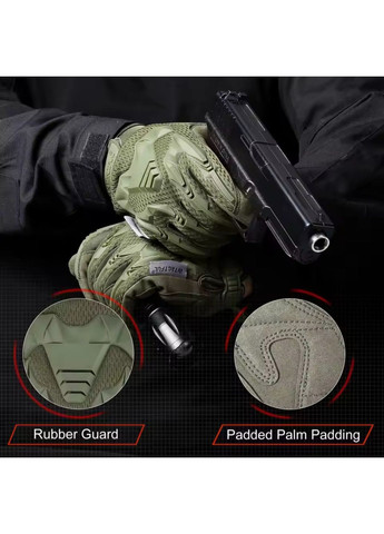 Перчатки тактичні WTACTFUL,військові повнопалі перчатки в зеленому кольорі No Brand (365963653)