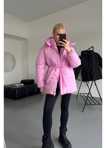 Рожева зимня стильна, обʼємна та максимально комфортна куртка Vakko
