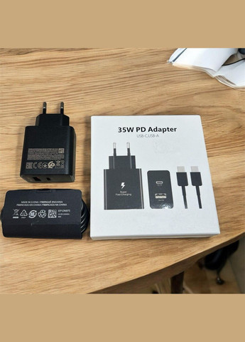 Зарядное устройство для 35W USB-C+USB-A 15W+ Кабель Type-C с поддержкой быстрой зарядки Samsung (346483639)