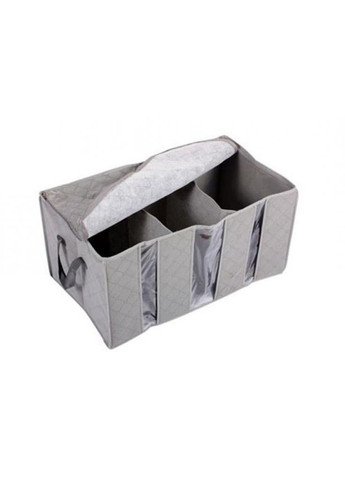 Органайзер для одежды бамбук на три секции кофр с прозрачными вставками. ProDobro (365441169)