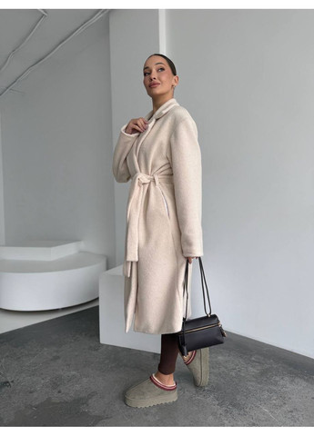 Молочне демісезонне Пальто з кашеміру No Brand