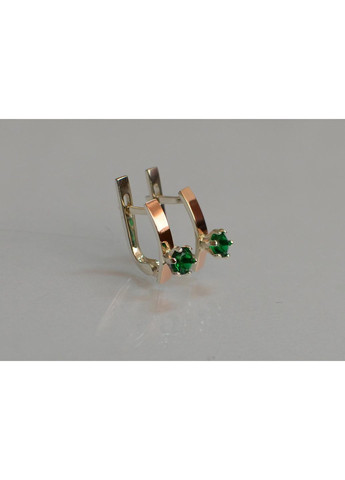 Срібні сережки з пластинами із золота Silver Style (366813710)