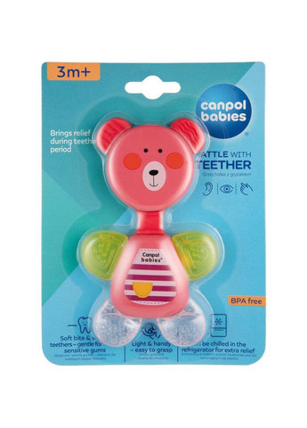 Брязкальце-прорізувач Ведмедик, рожевий () Canpol Babies 56/139_pin (336330084)