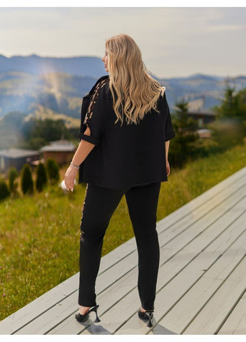 Костюм (пиджак, брюки, майка), цвет Черный No Brand (361120319)