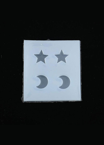 Форма для епоксидної смоли та інших матеріалів Молд півмісяць зірка Силікон 5.2 см x 5 см Finding (316248323)