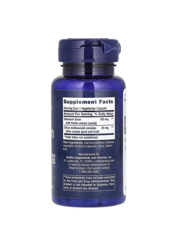 Расторопша (Силимарин), 100 мг, Silymarin, 90 вегетарианских капсул Life Extension (330626636)