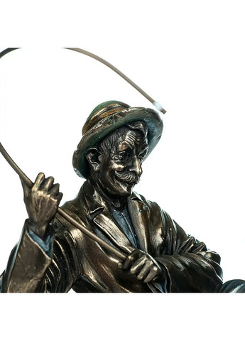 Статуэтки подарочные из полистоуна, фигура "Рыбак", с напылением из бронзы | Veronese Handmade 72829A4 (370206453)